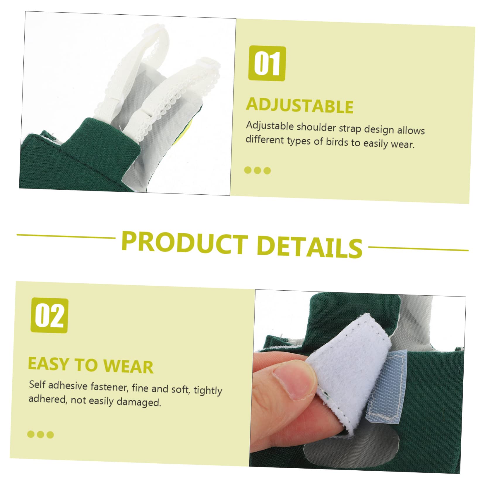 BESPORTBLE 5piezas Pañal Reutilizable para Aves Pequeñas Traje De Vuelo Decorativo para Periquitos y Loros Ropa Lavable para Uso Interior y Exterior