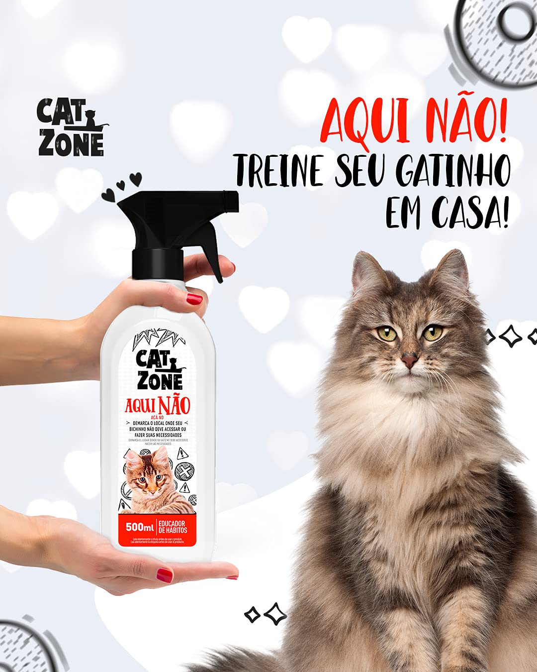 CAT ZONE Educador Sanitário Para Gatos - Aqui Não - 500 Ml