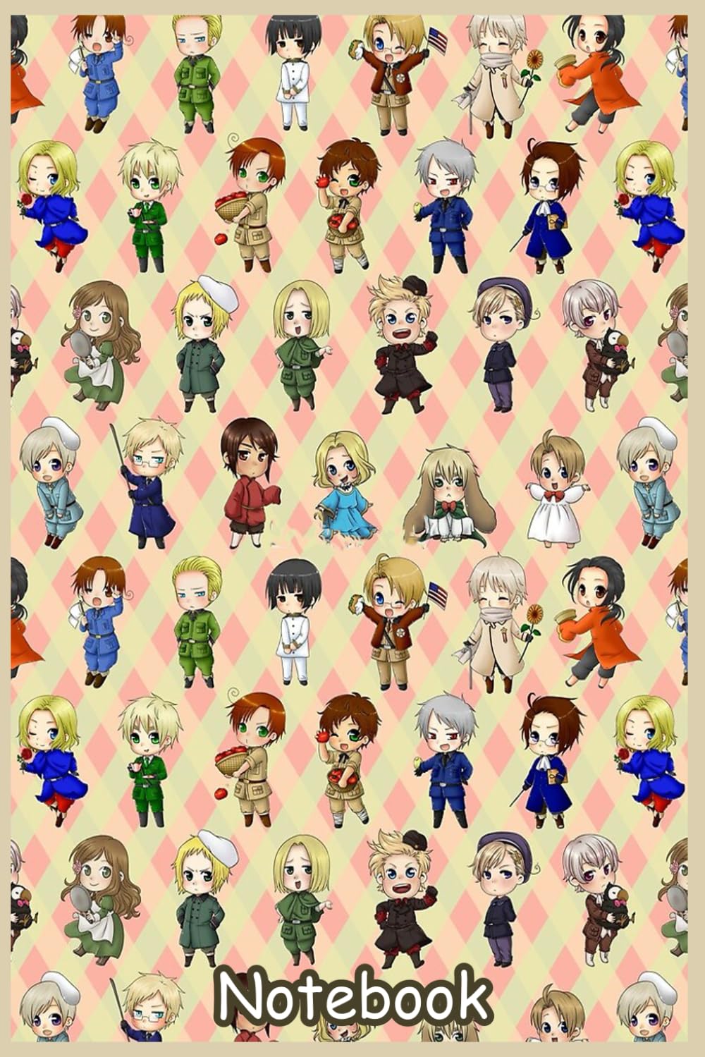 Hetalia Axis Powers Chibi Nations Notebook: 6x9 Blank Pages for Your Imagination