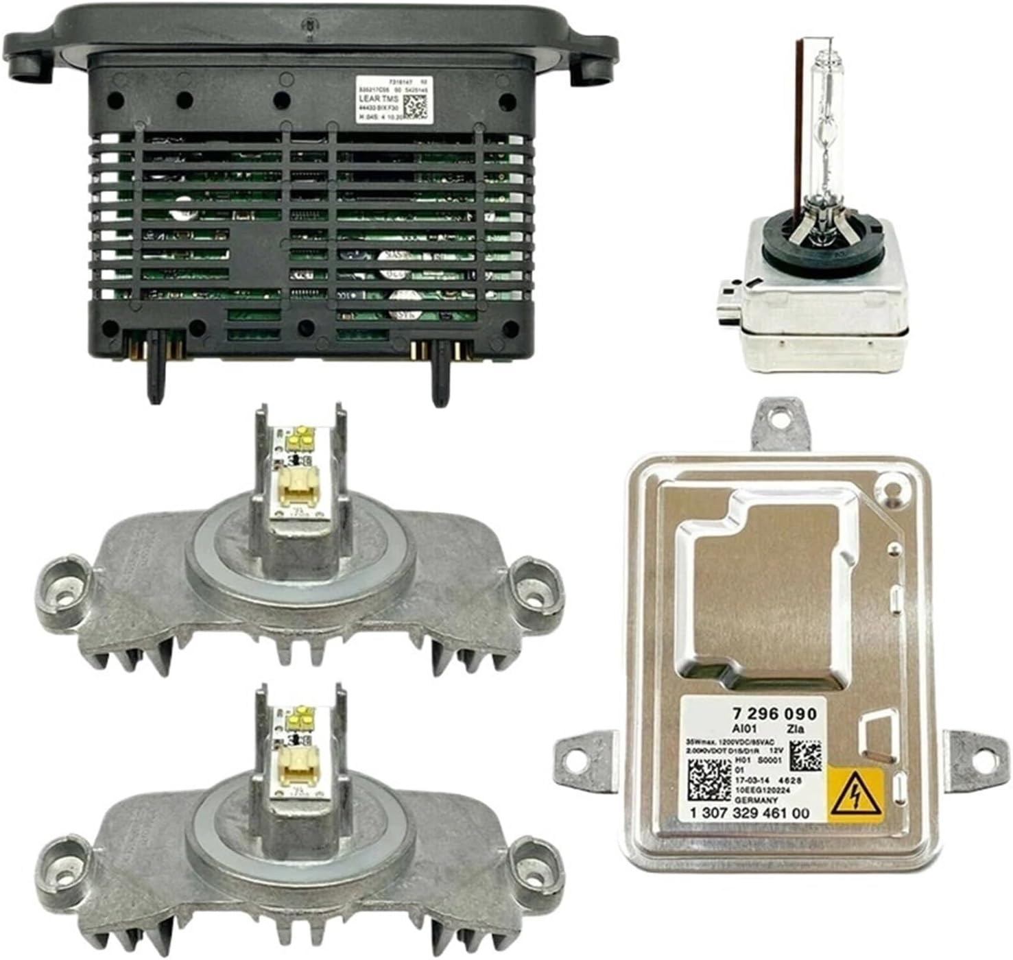 Compatible With BMW 3 Series F30 F31 F34 2012-2015 Headlight Xenon Ballast Module Control Computer Unit LED DRL Diode & D1S Bulb Kit