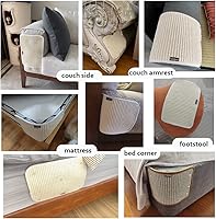 Vista 8 de HAOZAIKEJI Cat Scratcher Mat Sofa Protector Natural Sisal Cat Scratching Mat Cat Scratch Couch Cover Heavy Duty Couch Guard Scratch Pad for Grinding