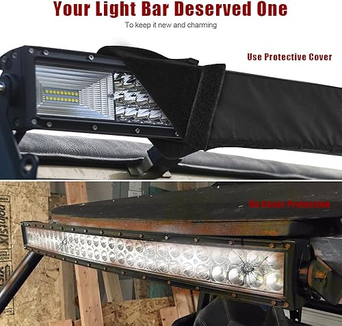 Miniatura 5 de MICTUNING Cubierta universal para barra de luz LED recta y curvada de 22 pulgadas - Resistente al agua, al viento, al polvo, a la nieve y a los