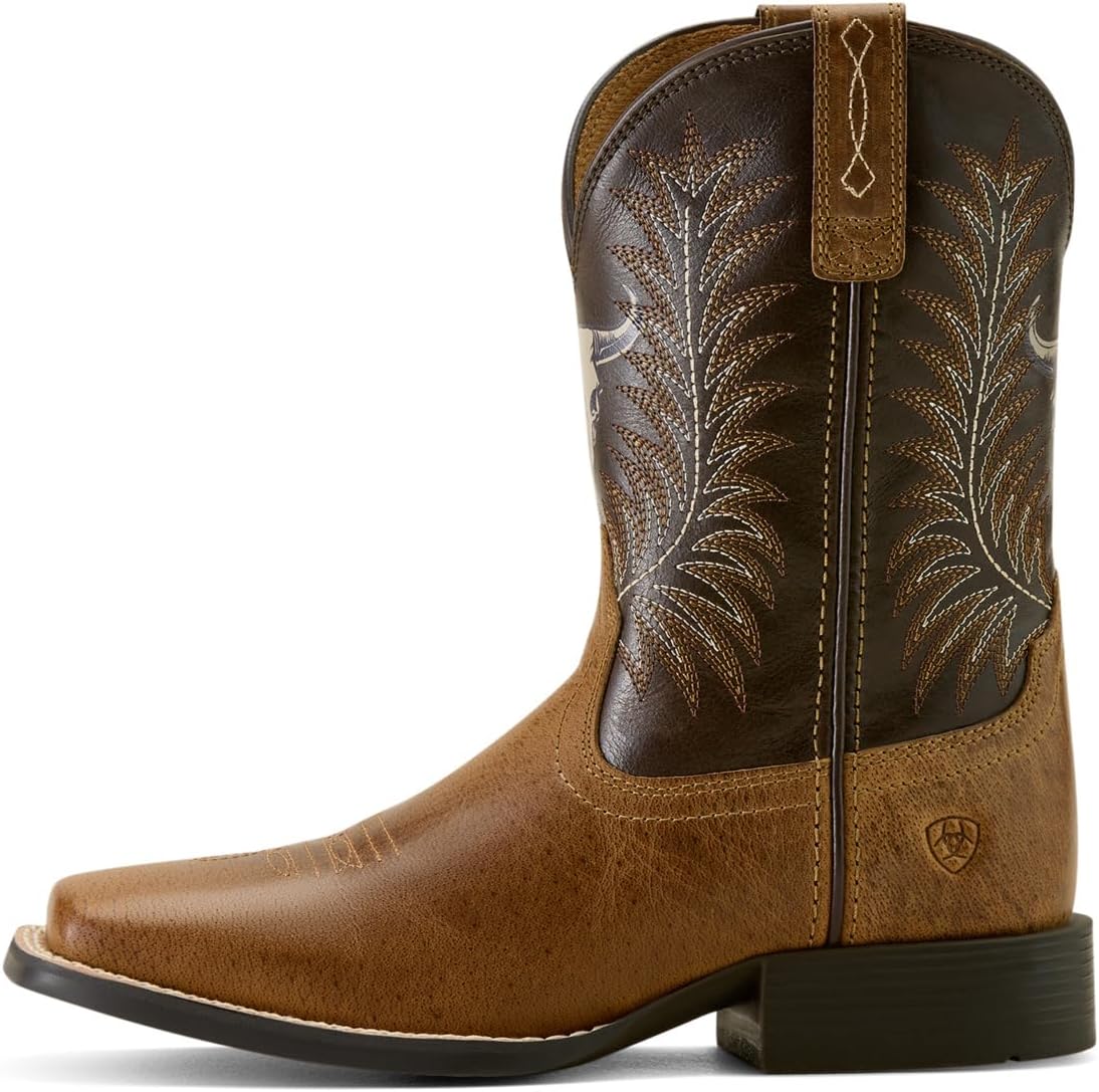ARIAT boys Stampede Wide Square Toe Western Boot