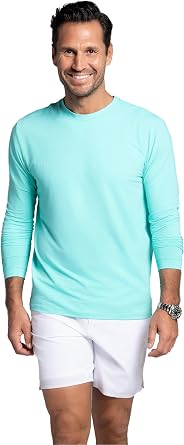 IBKUL Athleisure Wear Sun Protective UPF 50+ Icefil Cooling-Long Sleeve Crewneck T-Shirt Modern Fit-93199