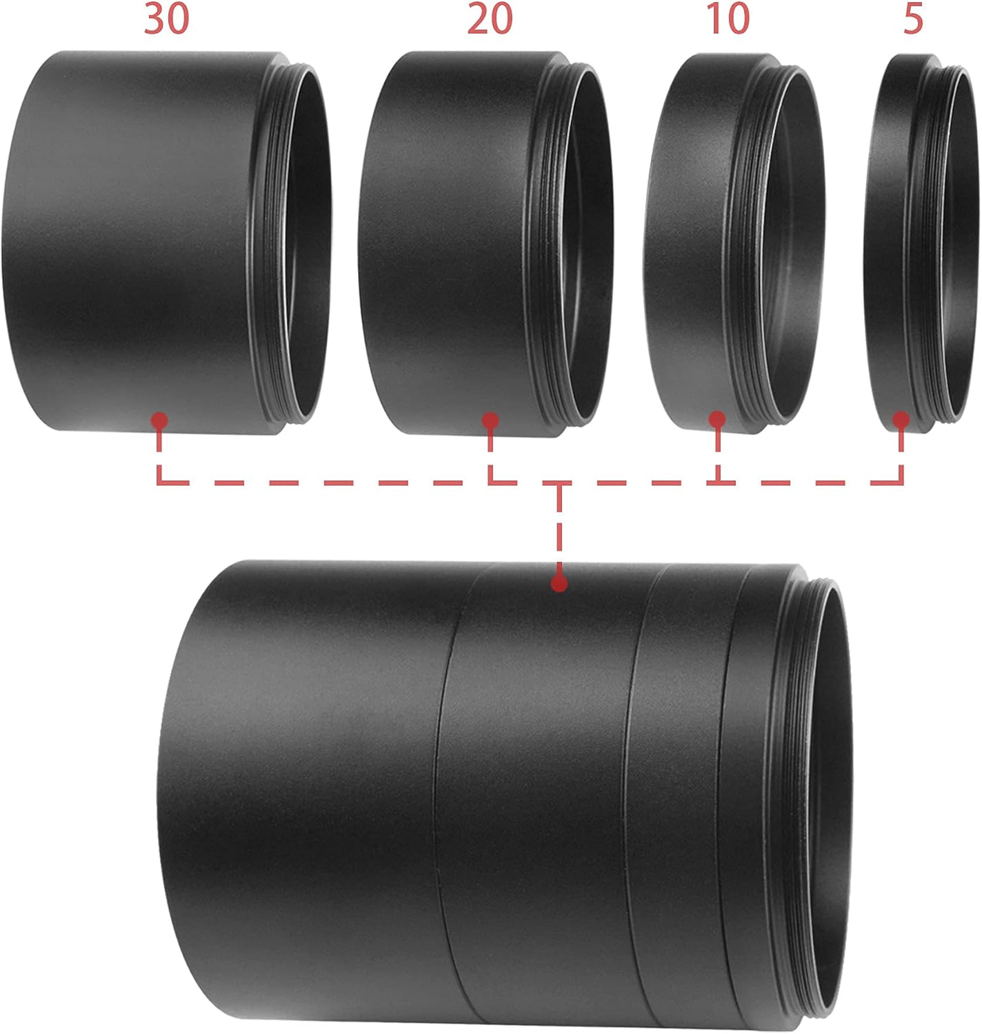 Alstar Astronomical 2"/M48-extension Tube Kit - Bundle with - M48/T2 Telescope Adapter