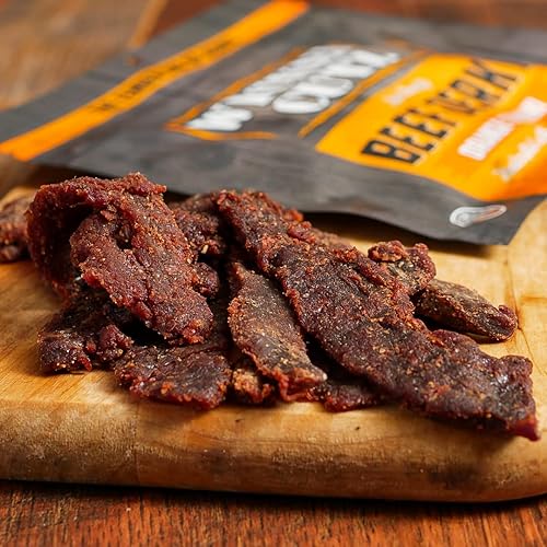 Miniatura 8 de Wicked Cutz - Cecina de Res Teriyaki Naranja, 24g de Proteína por Bolsa, Alternativa Tierna y Fácil de Masticar a las Palitos de Res Teriyaki,