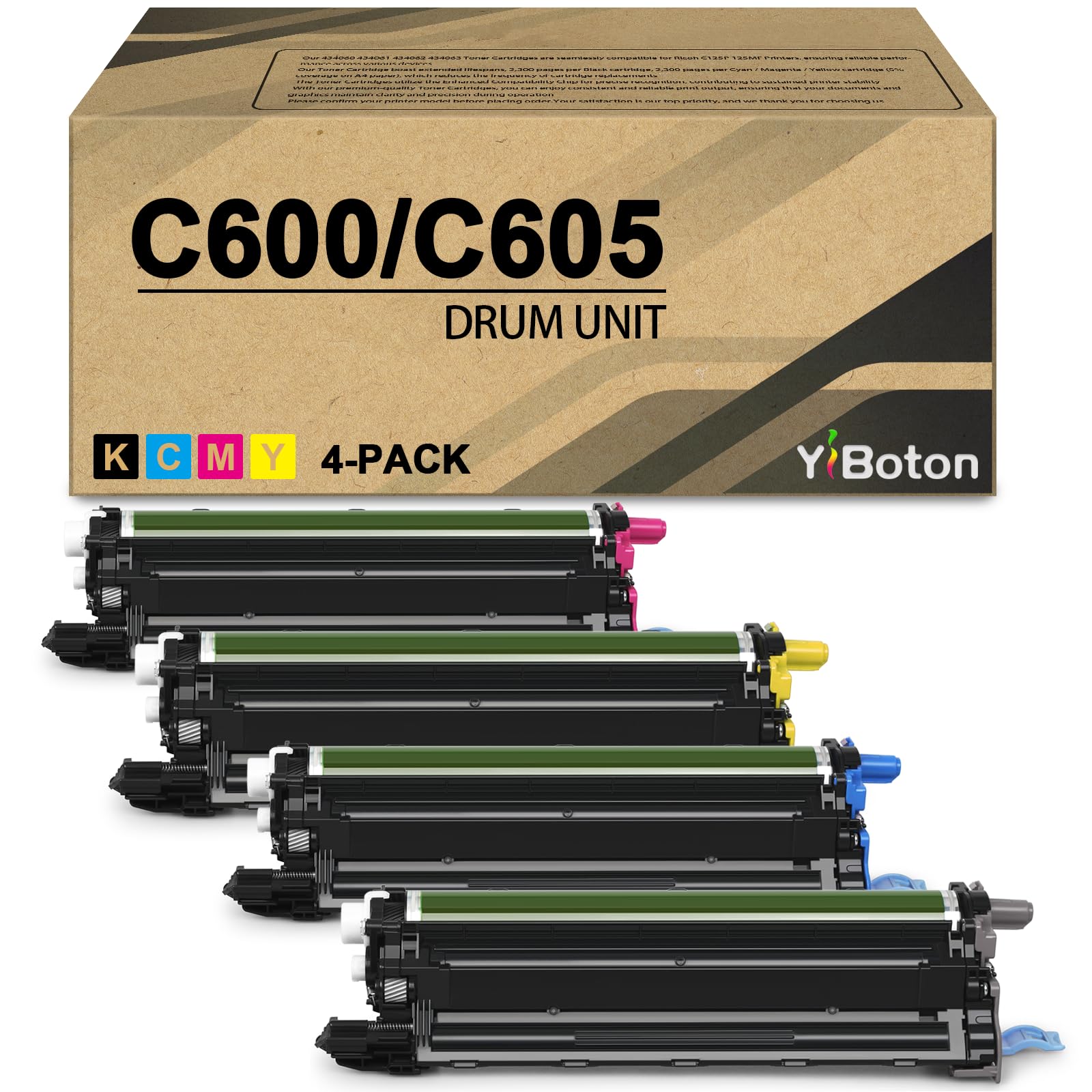 VersaLink C600 C605 Imaging Drum Cartridge 4-Pack 108R01485~108R01488 | Compatible for Xerox VersaLink C600N C600DT C600DN C605DN C605S C605X C605XL Printer