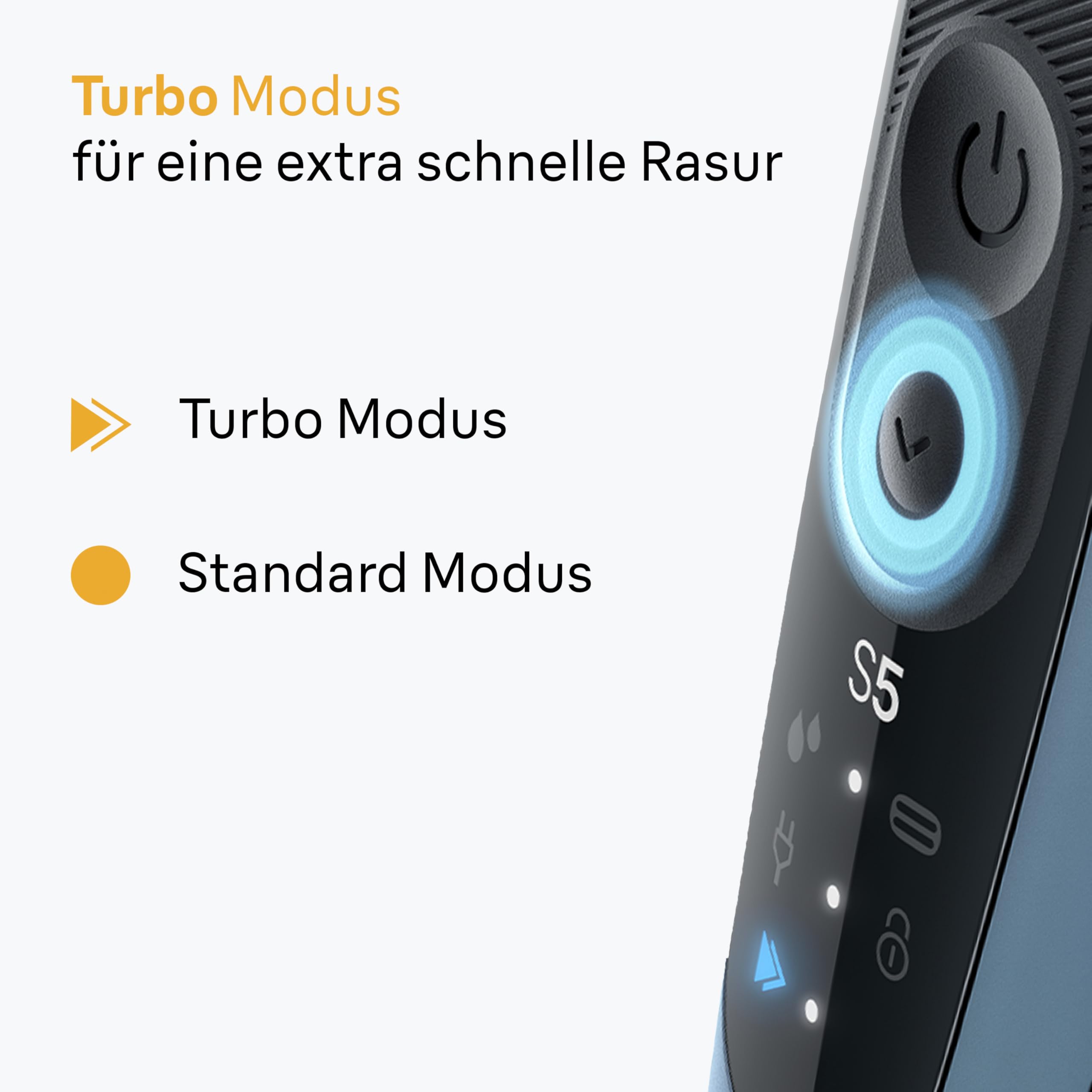 Braun Series 5 Elektrorasierer Herren, Rasierapparat mit 50 Min. Akkulaufzeit, +2 Aufsätze, Kabelloser Nass- und Trockenrasierer für Männer, Made in Germany, Wasserdicht, 52-A1820si, Azurblau