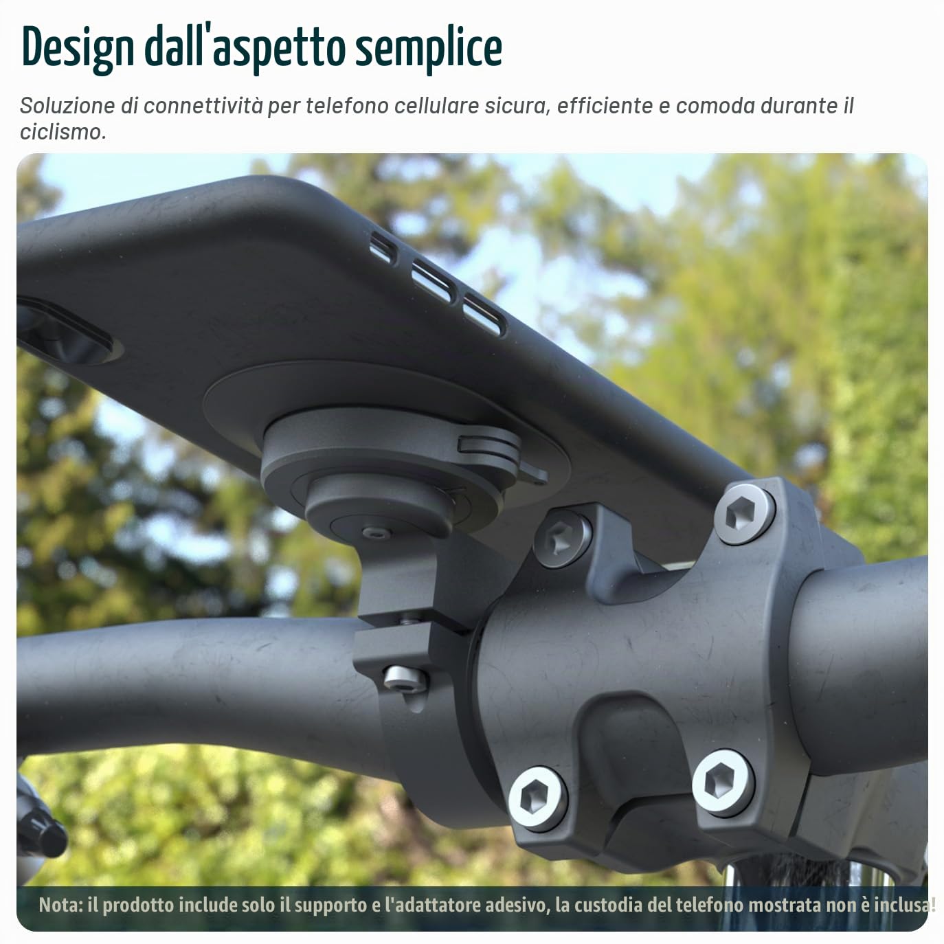 sincetop Porta cellulare bicicletta, supporto telefono strada bici/moto con adattatore universale, anteriore da manubrio per mountain bike, scooter, bici elettriche e moto 【Serie C - 1a Gen】