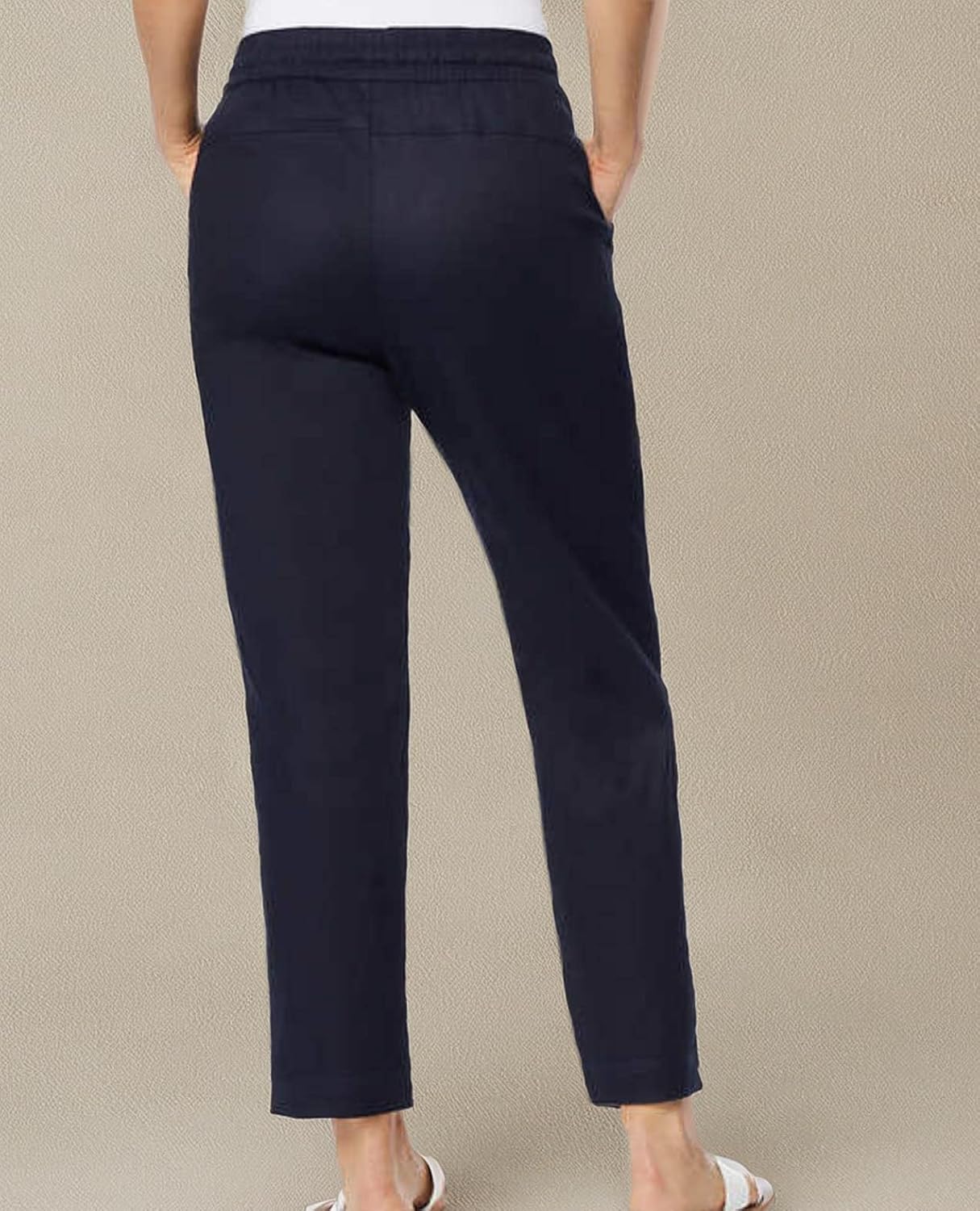 32 Degrees Ladies' Stretch Linen Blend Pant (Medium, Dark Indigo) - Image 3
