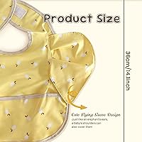 Vista 4 de Paquete de 5 baberos ajustables para comer, baberos de alimentación para bebés, impermeables, lavables con gran receptor de alimentos, a prueba