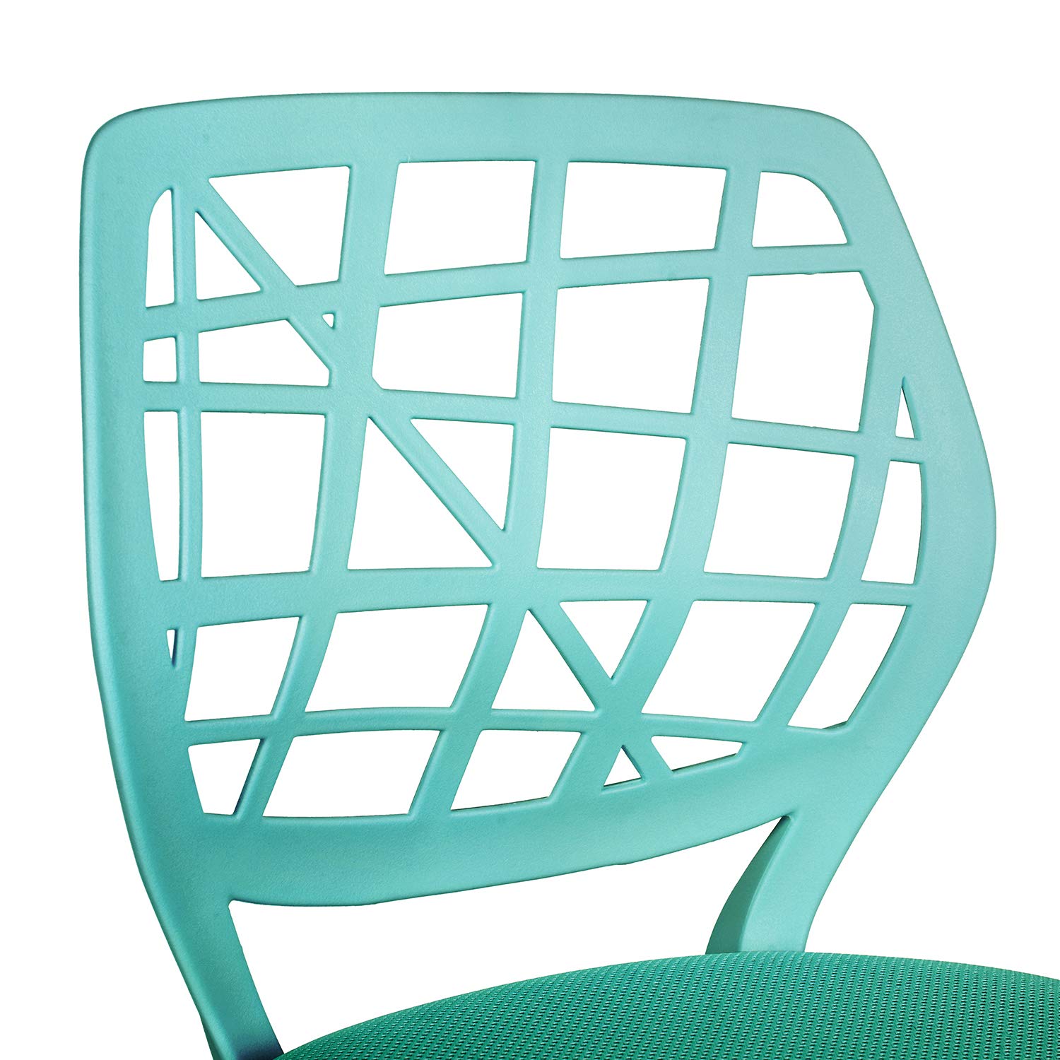 FurnitureR Color, Asiento de Ordenador Moderno y Ajustable, reposabrazos Giratorio, Silla de Oficina para jóvenes, Sala de Estudio, Turquesa, Metal, 38,5 cm x 40 cm x 75 – 87 cm
