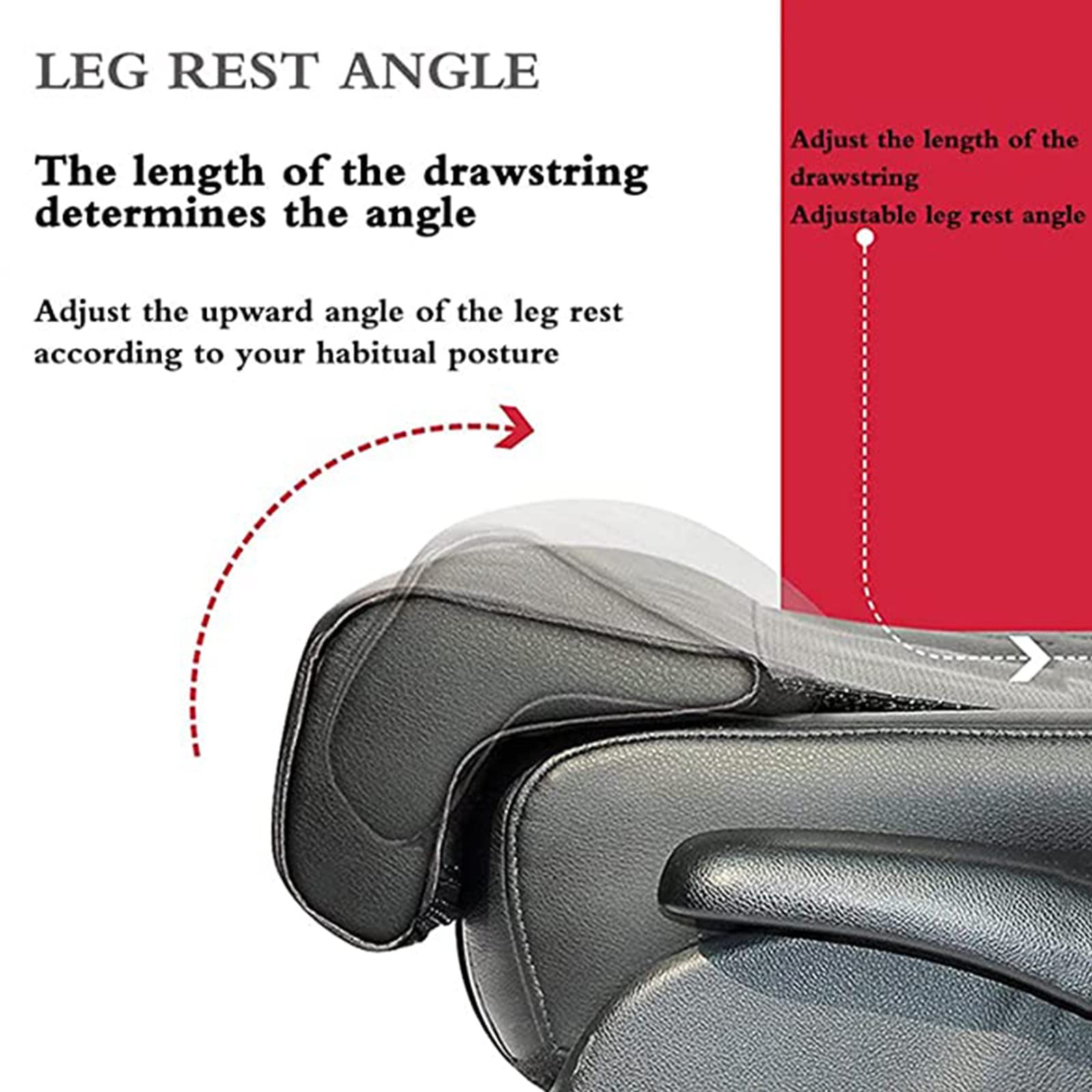 Extension De Siège Voiture - Coussin Soutien Jambes En Cuir, Antidérapant - Pour Plus De Confort Conduite Longue