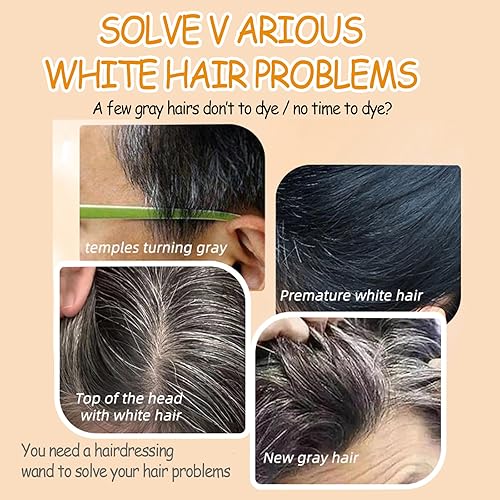 Miniatura 4 de Tinte en barra de cabello marrón, peine portátil para tinte de cabello para cobertura de cabello gris, impermeable y a prueba de sudor, palitos de