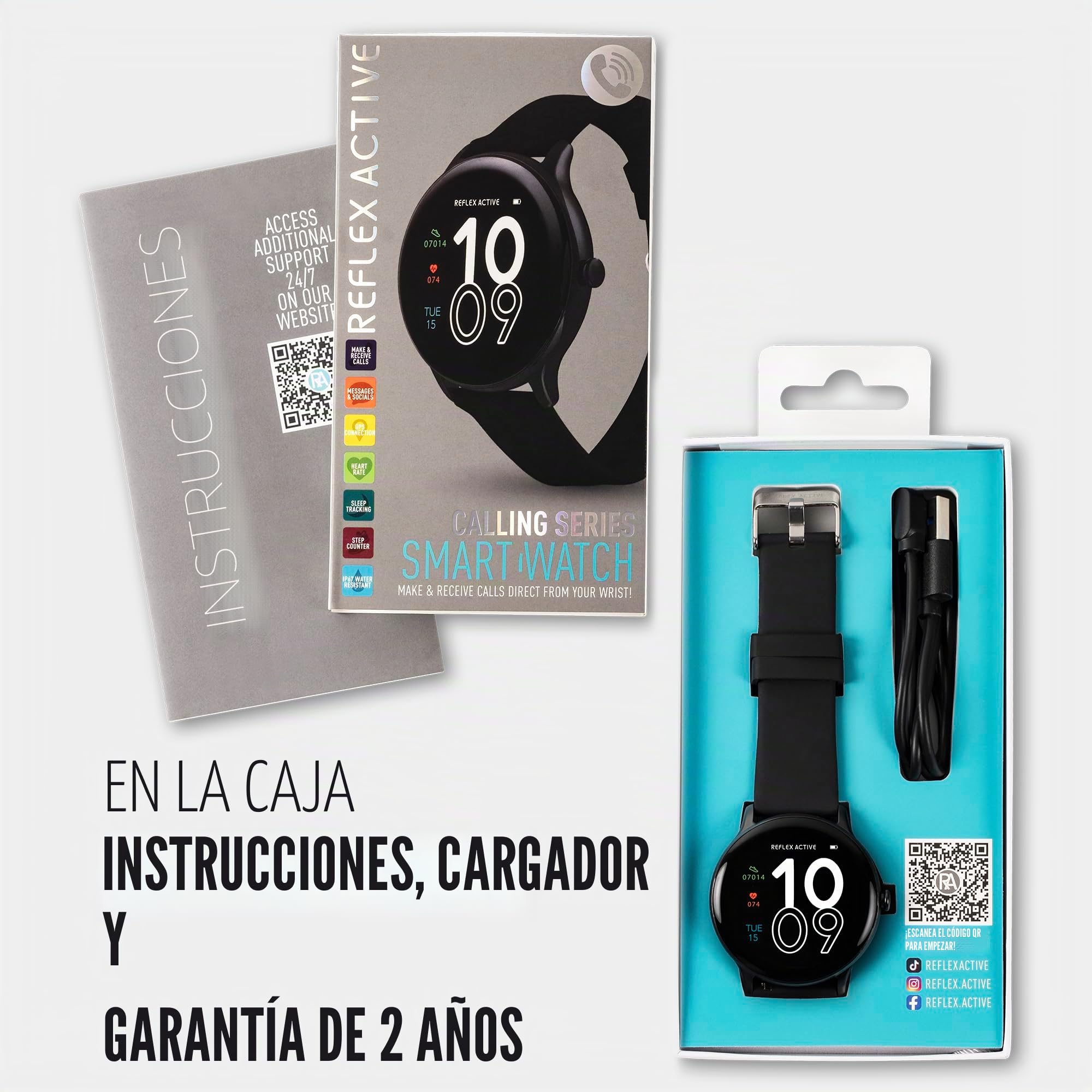 Reflex Active Reloj de Llamadas Inteligente Negro Serie 22