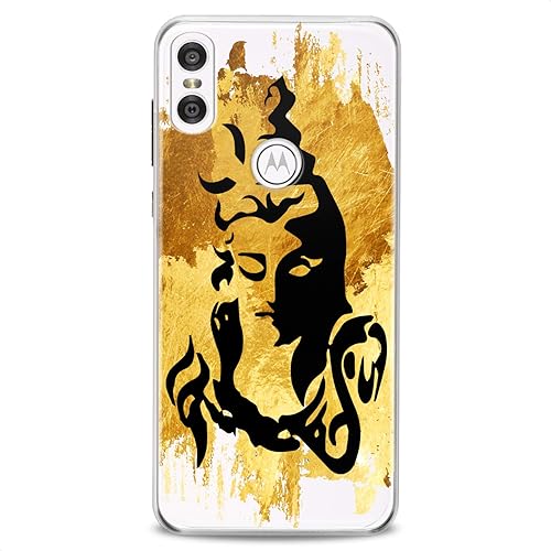 Cavka Funda de TPU compatible con Motorola G9 G8 Plus G7 E20 P40 Z4 Edge 20 G22 Stylus Golden Shiva Soft Black Graphic Cute Hindu God Slim Fit Lux