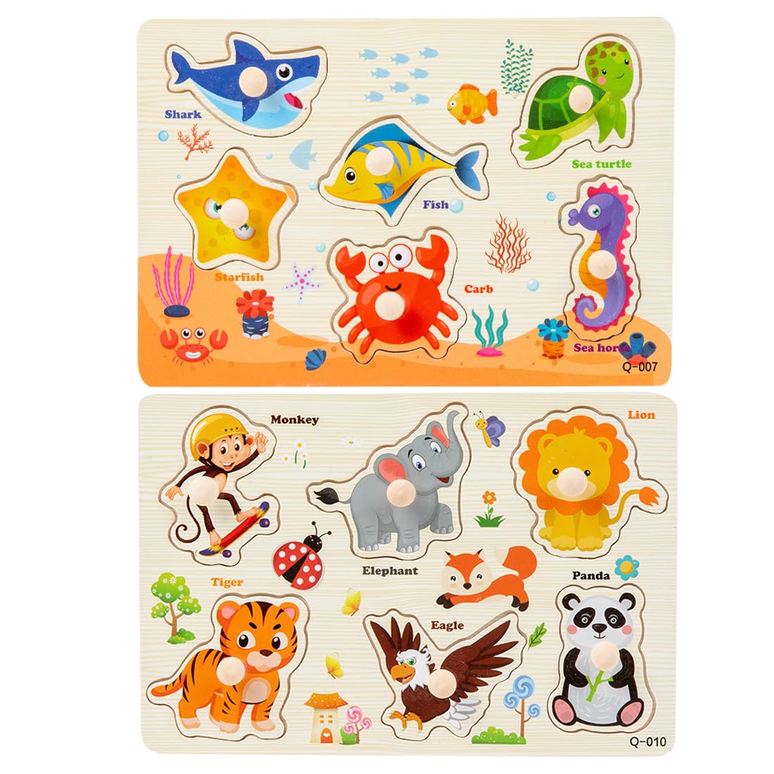 Puzzle Rotondo Elefante Per Bambini 4-8 Anni - Gioco Educativo Montessori In Plastica Resistente - Regalo Per Viaggi - 2