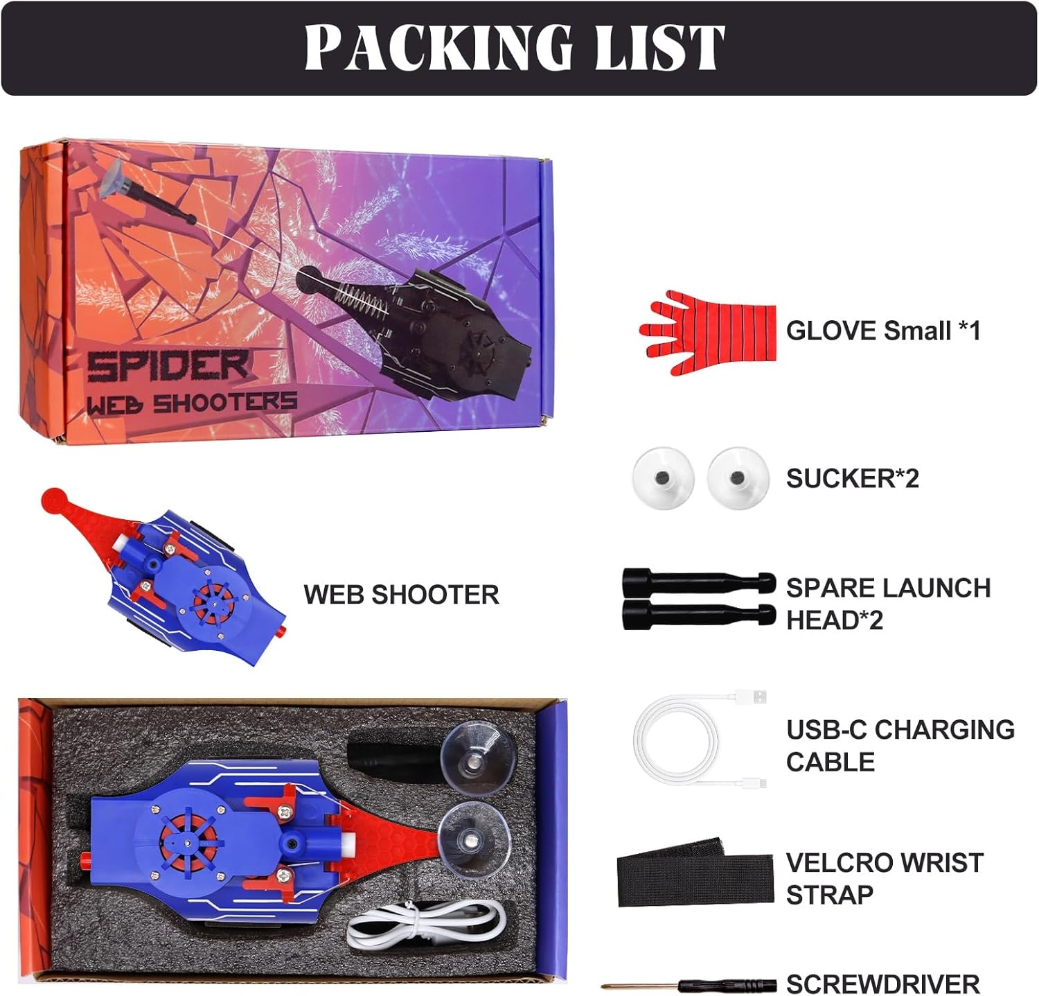 Spider Web Shooter, Real Web Slinger That Actually Shoots for Kids, Cool Toy Things for Superhero Fans
