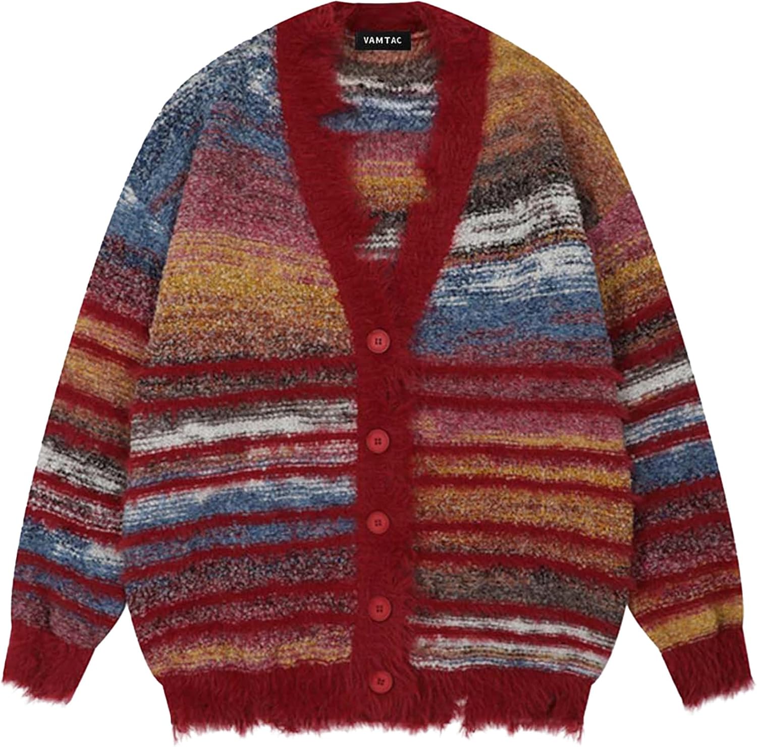 Vamtac Oversized Cardigans Casual Pinstripe Fall Cardigans 2026 Soft Knit Sweaters Y2k Trendy