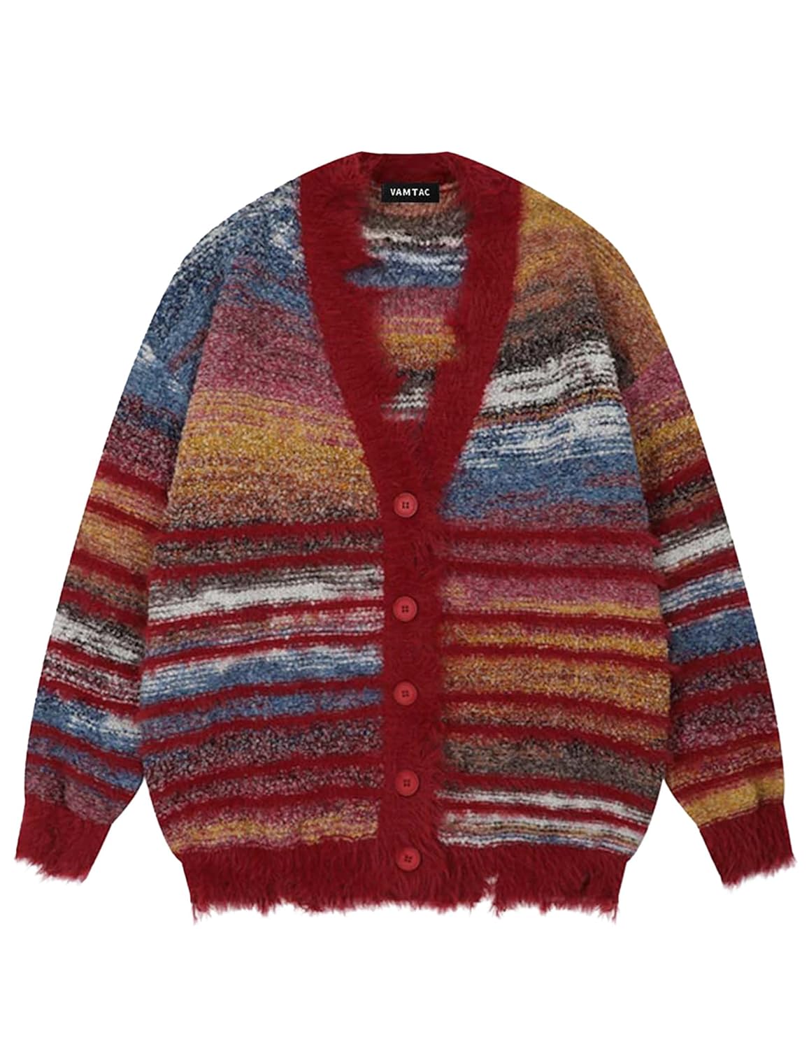 Vamtac Oversized Cardigans Casual Pinstripe Fall Cardigans 2025 Soft Knit Sweaters Y2k Trendy