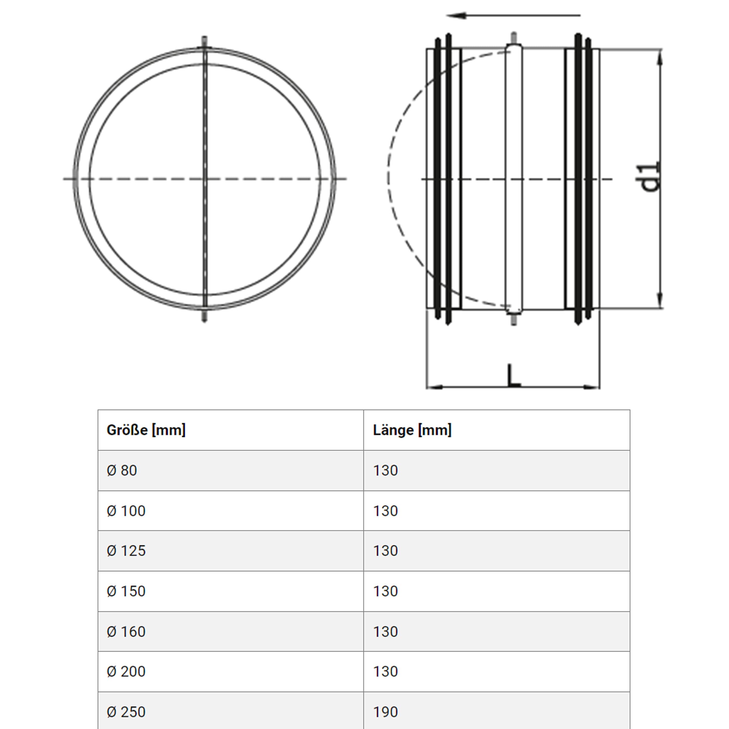 Clapet anti-retour avec ressort - Diamètre : 355 mm