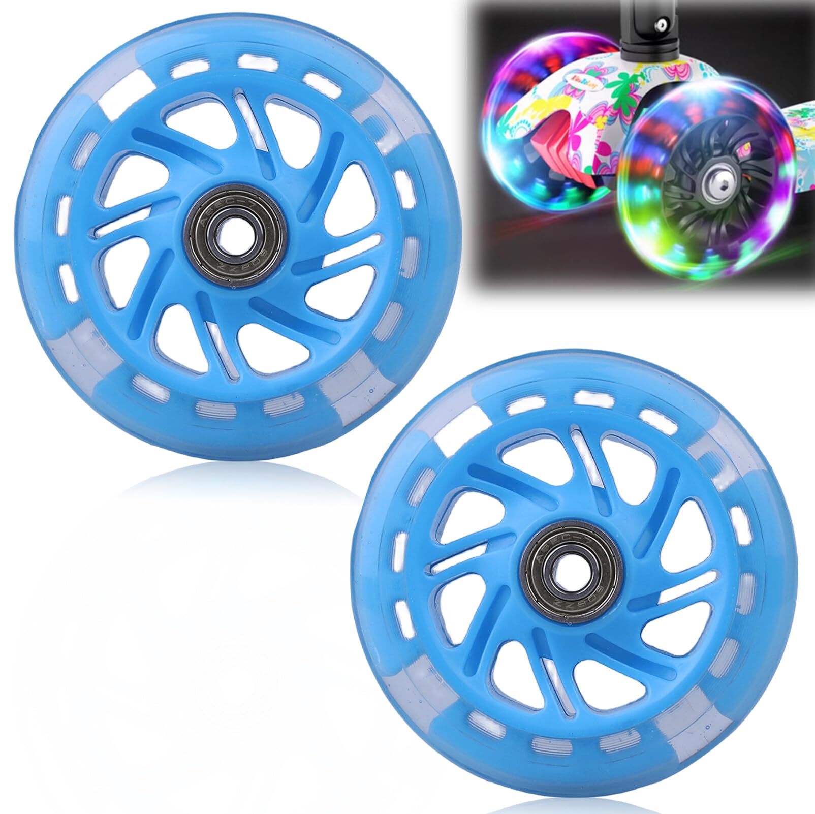 Lot de 4 roues lumineuses pour le roller artistique Tous Lot de 4 roues lumineuses pour le roller artistique Tous