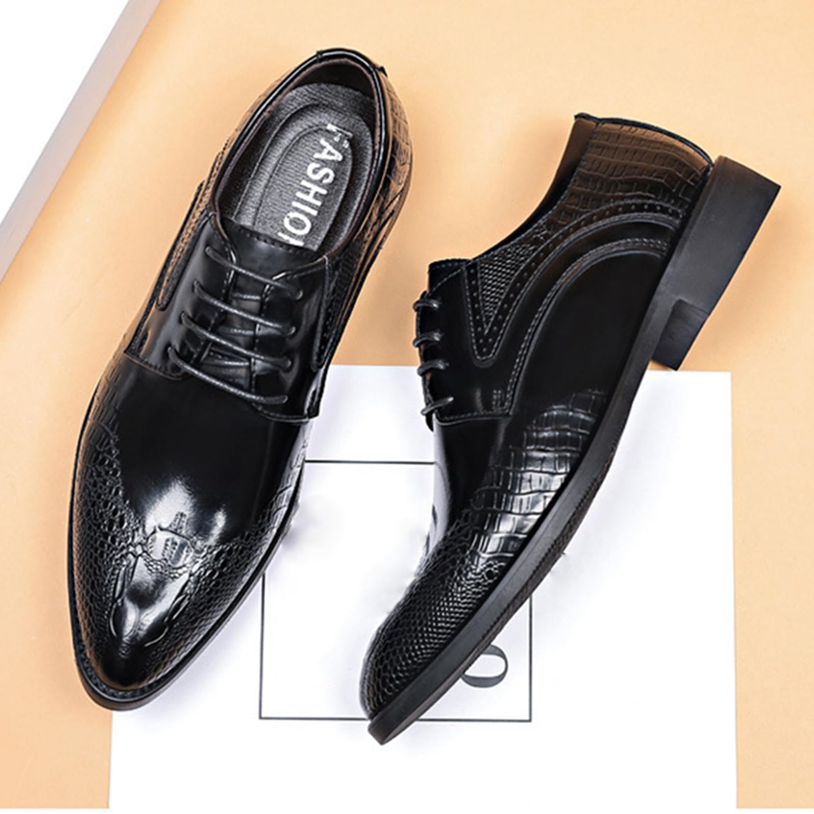 Scarpe Oxford da Uomo Stringate Scarpe Matrimonio in Pelle Antiscivolo