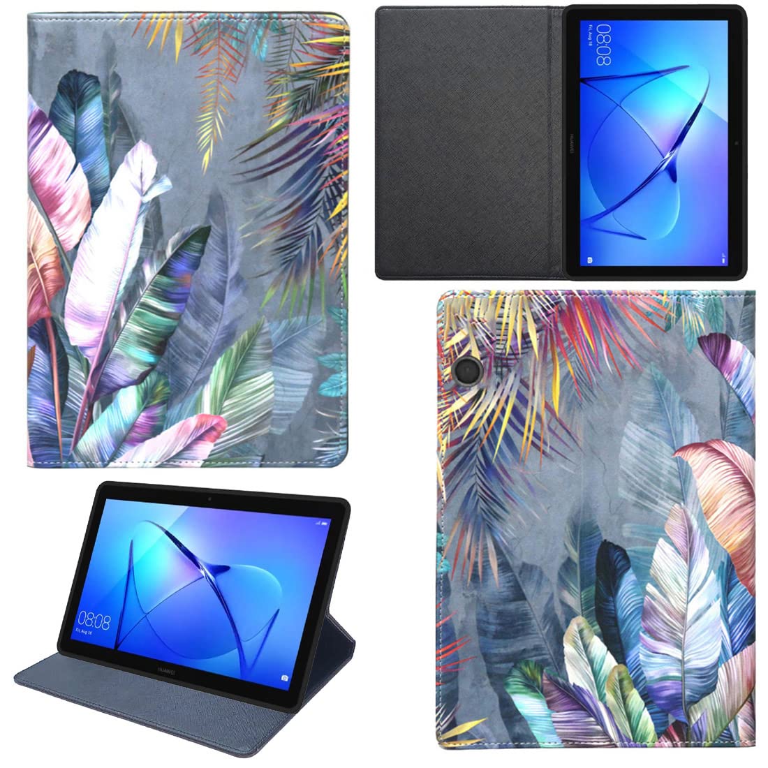 Zaoma Printed Flip Flap Case Cover Compatible for Huawei MediaPad T3 10 9.6" Model No. : AGS-W09 / AGS-L09 Tablet - Multi Color Designer (HMT3_PRN008) (B0BRJMBPT1) Amazon Price History, Amazon Price Tracker
