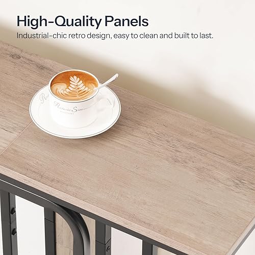 Miniatura 7 de HOOBRO Mesa consola estrecha, mesa de entrada pequeña de 29.5 pulgadas, mesa de sofá moderna de 2 niveles detrás del sofá, para sala de estar,