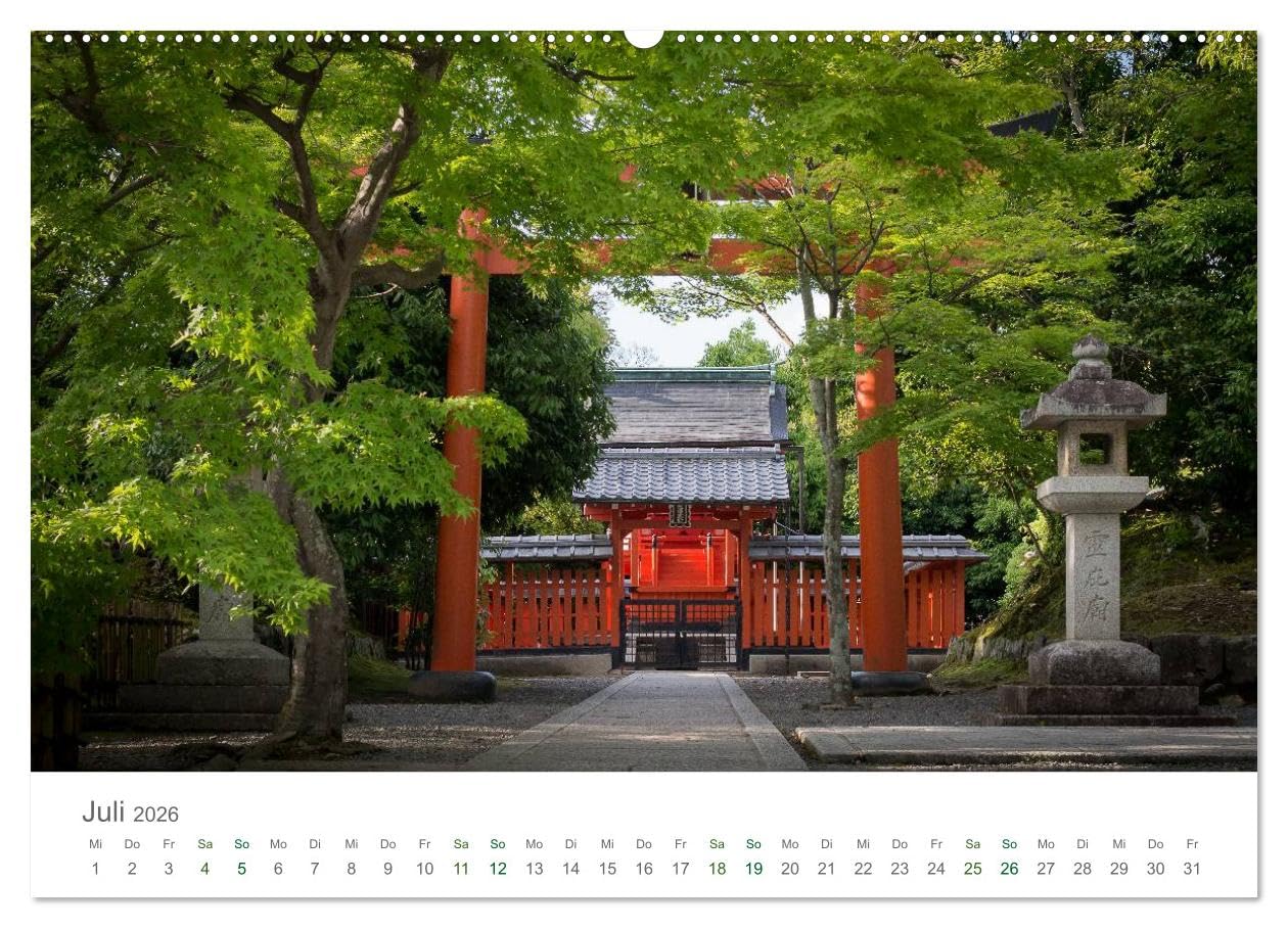 Japan - Orte der Stille (hochwertiger Premium Wandkalender 2026 DIN A2 quer), Kunstdruck in Hochglanz: Eine Reise zu besinnlichen Orten innerhalb Japans (CALVENDO Orte)