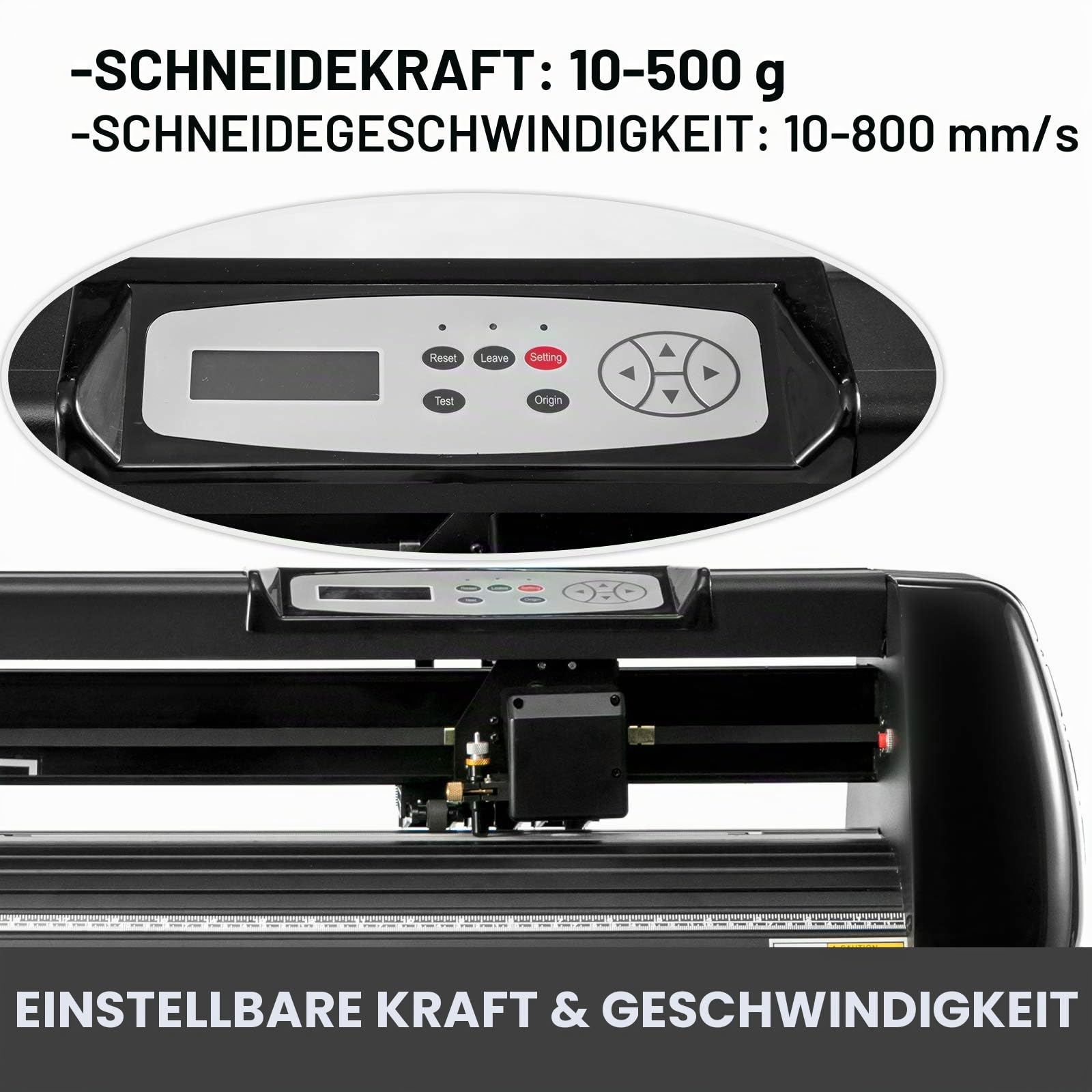 VEVOR 870mm Vinyl Schneideplotter 34Inch 3 Klingen Plottermaschine Vinyl Cutter Plotter Folienplotter Foliendrucker Profi Plotter Cutting mit Signmaster Software mit Ständer für Schilder Papierzufuhr