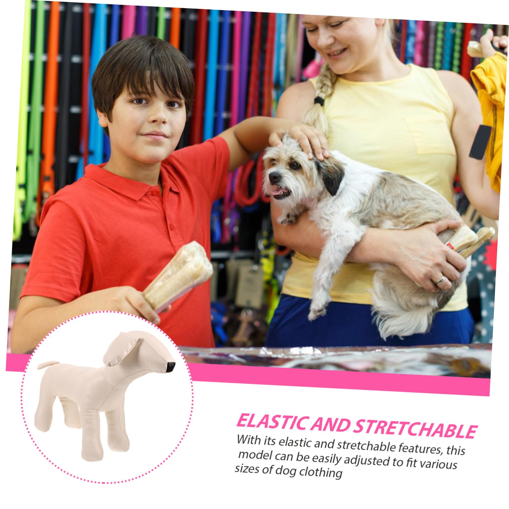 TOYANDONA Manichino Per PU Flessibile Realistico Per Esposizione Abbigliamento Per Animali Domestici Piccole Negozi