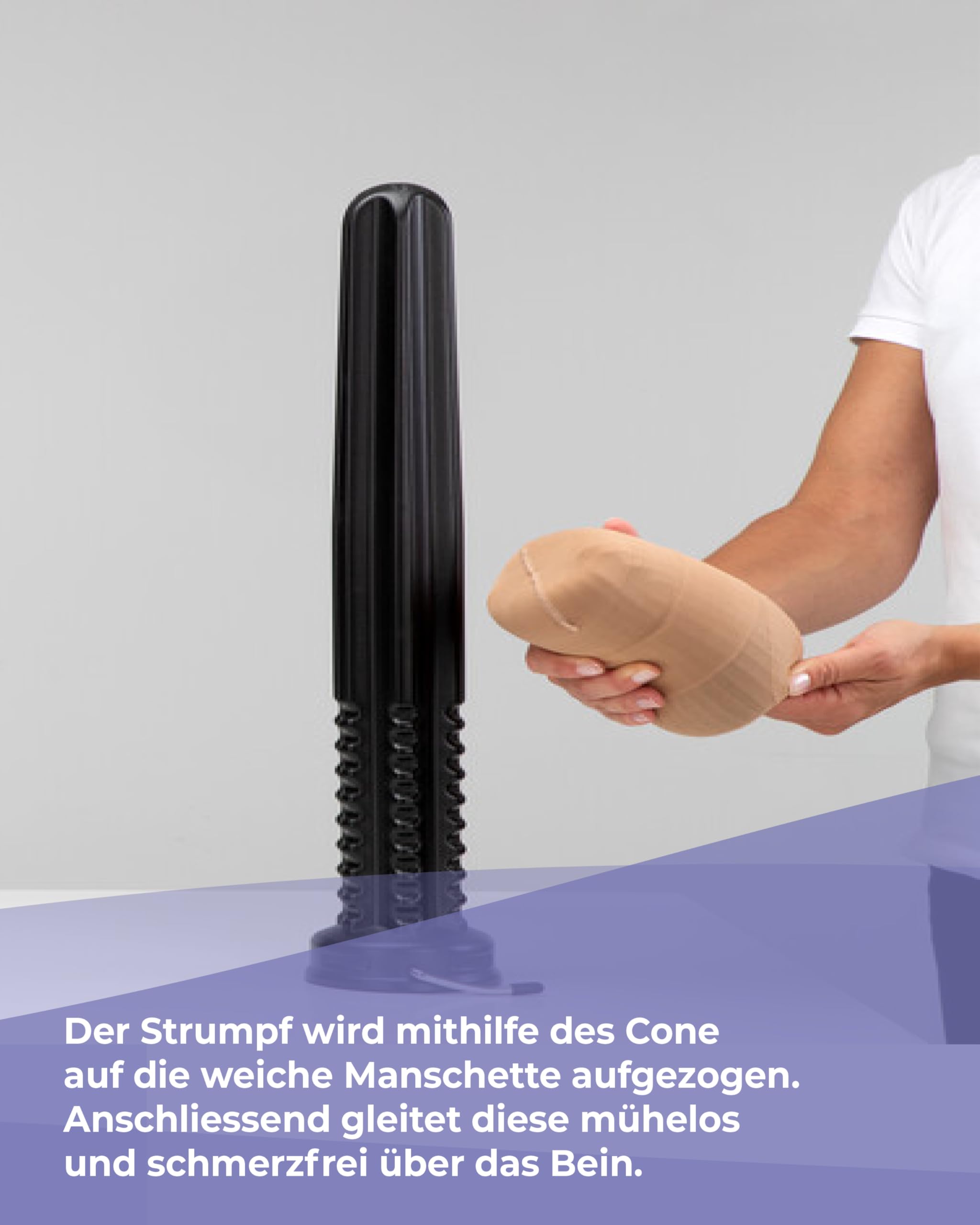 Sigvaris DOFF N' DONNER Cone Anziehhilfe für Kompressionsstrümpfe - Strumpfanziehhilfe zum einfachen und schnellen Aufrollen der Kompressionsstrümpfe mit dem DOFF N´DONNER ROLLY (Manschette)