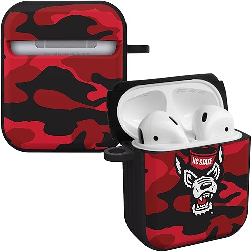 AFFINITY BANDS North Carolina State Wolfpack Camo HDX Funda compatible con Apple AirPods Generaciones 1 y 2