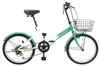 ターコイズ 折りたたみ自転車 スチール製 ターコイズ 折りたたみ自転車 スチール製