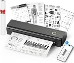 Imprimantes portables sans fil pour voyage, Imprimante thermique sans encre N80 avec Bluetooth, supporte 8,5" x 11"