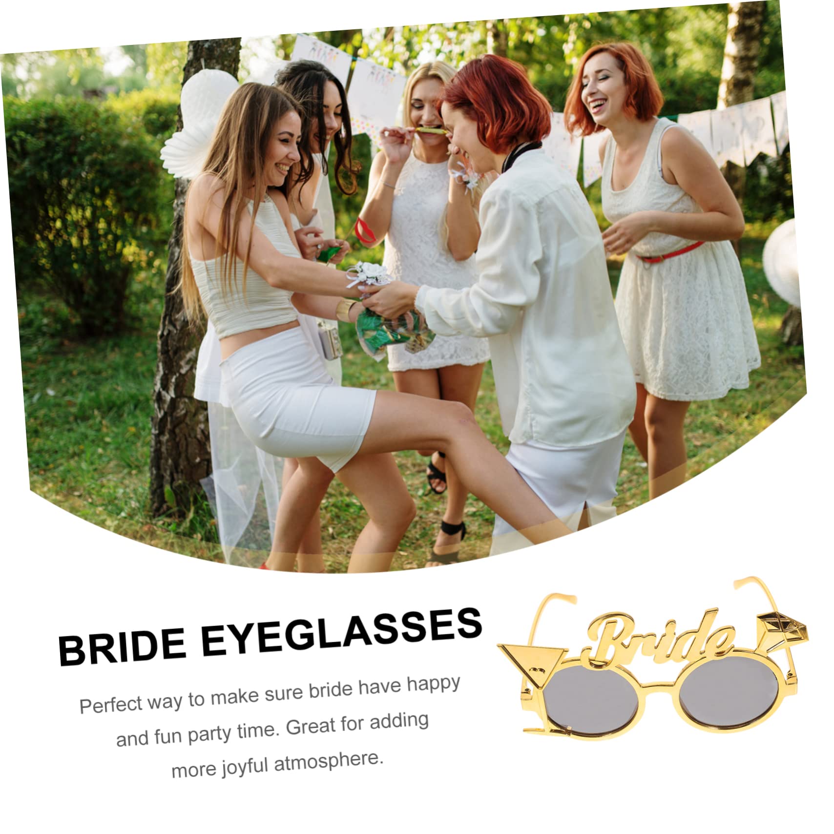 Abaodam 10pièces Lunettes De Mariée pour Enterrement De Vie De Jeune Fille Accessoires Amusants Et Élégants pour Fête Bachelorette Décoration Photo Originale