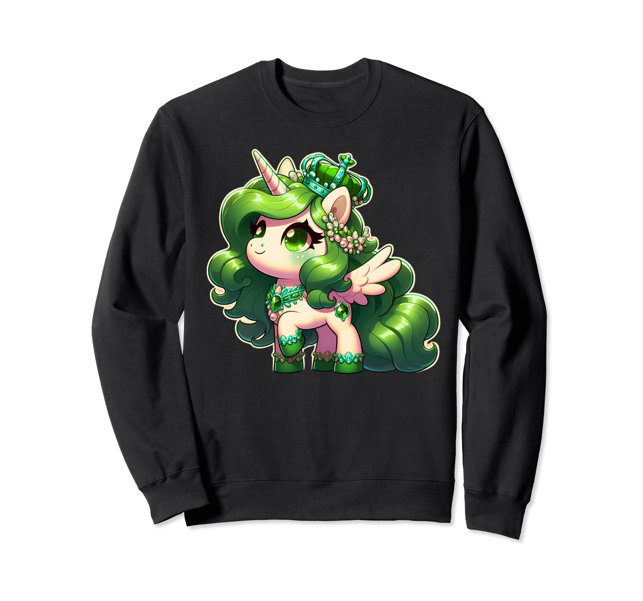 Magical St. Patrick's Day Unicorn Girls Sweatshirt