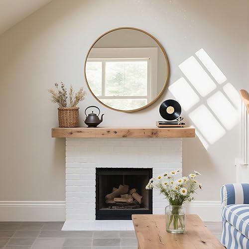 Miniatura 71 de WallBeyond Espejo redondo de madera de 24 pulgadas, espejo de pared circular para baño, espejo de pared redondo para decoración de pared, tocador