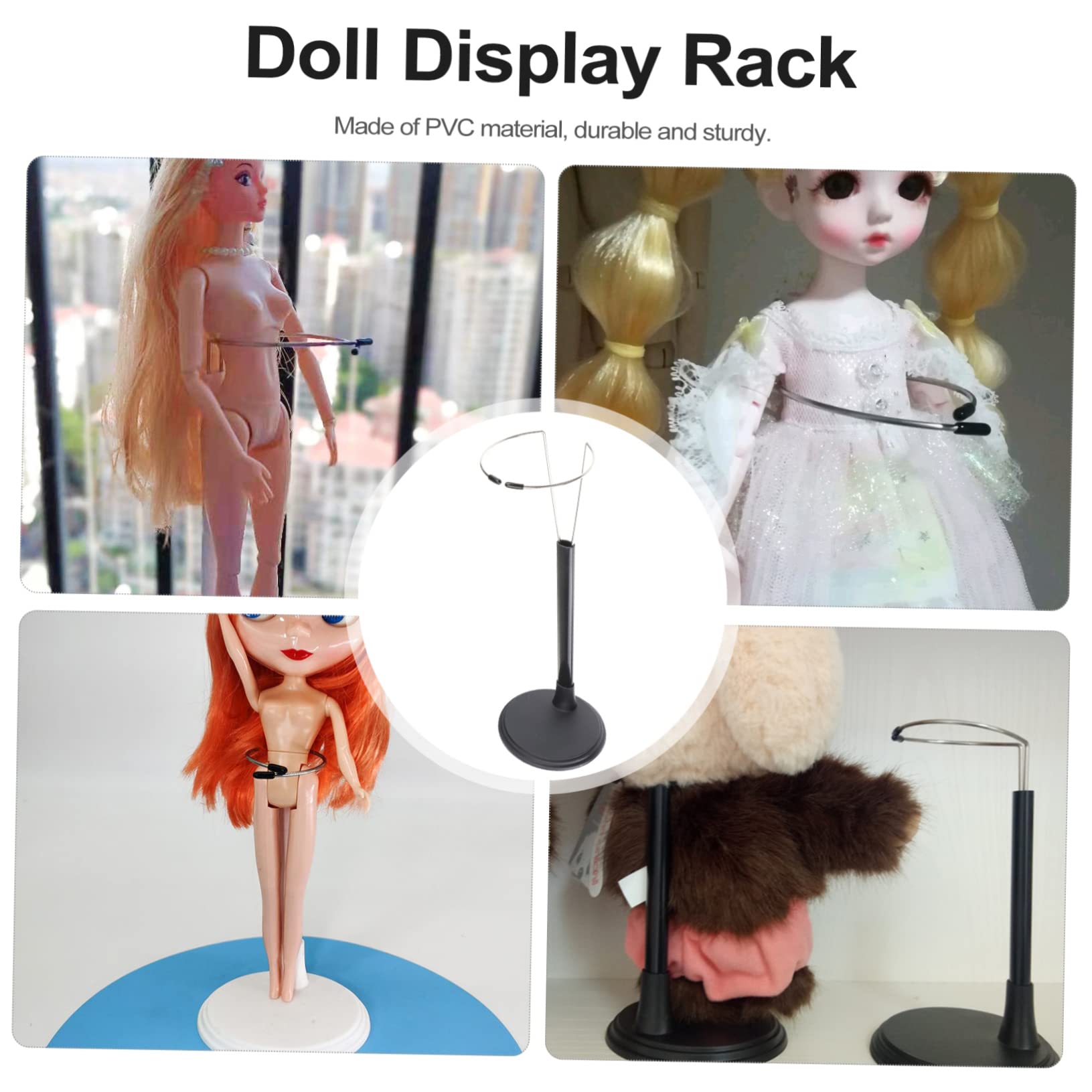 BESPORTBLE 2Pcs Portable Doll Stand with Height Creative Storage Rack for Displaying Dolls Lightweight Support for Home and Store Organization