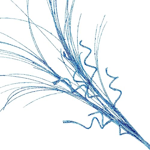 Miniatura 3 de 6 piezas de adornos de ramas de Navidad con purpurina de 21.6 pulgadas, palitos decorativos con purpurina para ramas rizadas, púas para rociadores