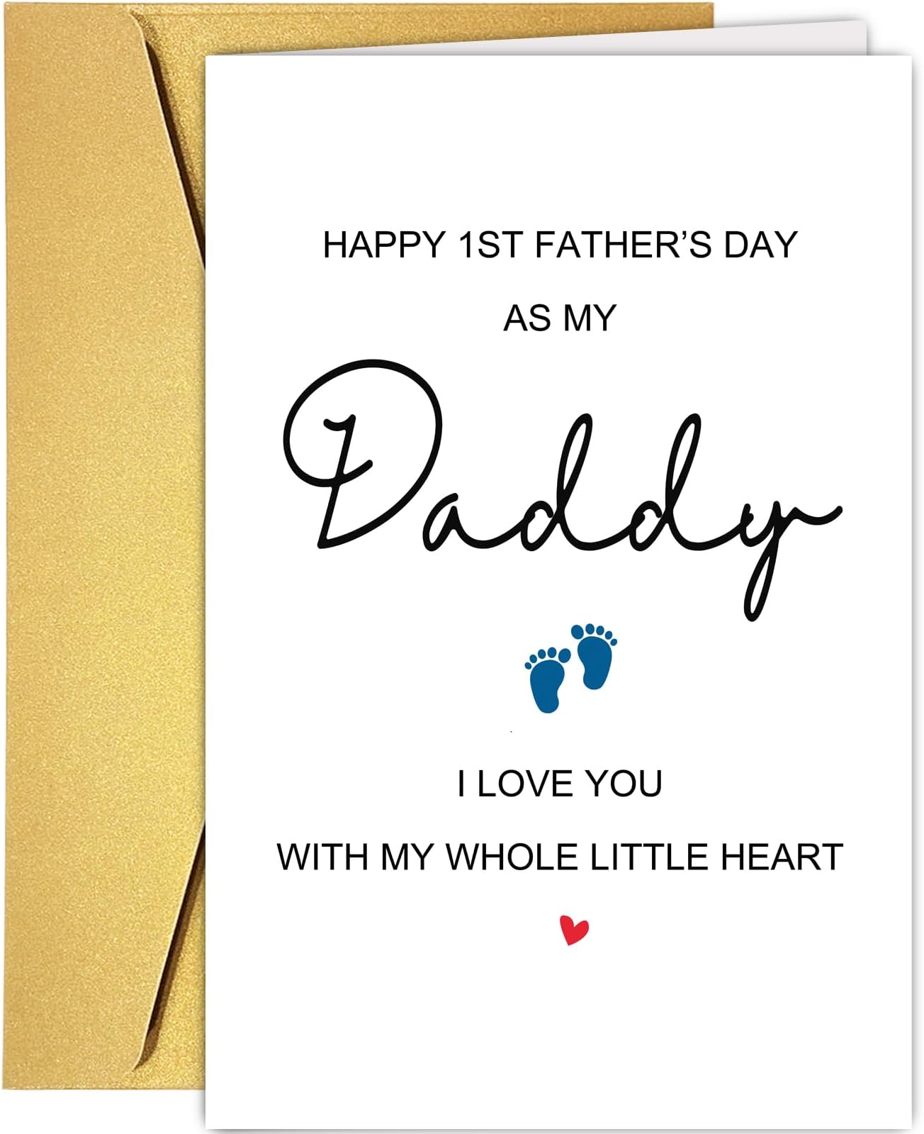 Amazon.com : OJsensai First Fathers Day Card, Happy Fathers Day for New ...