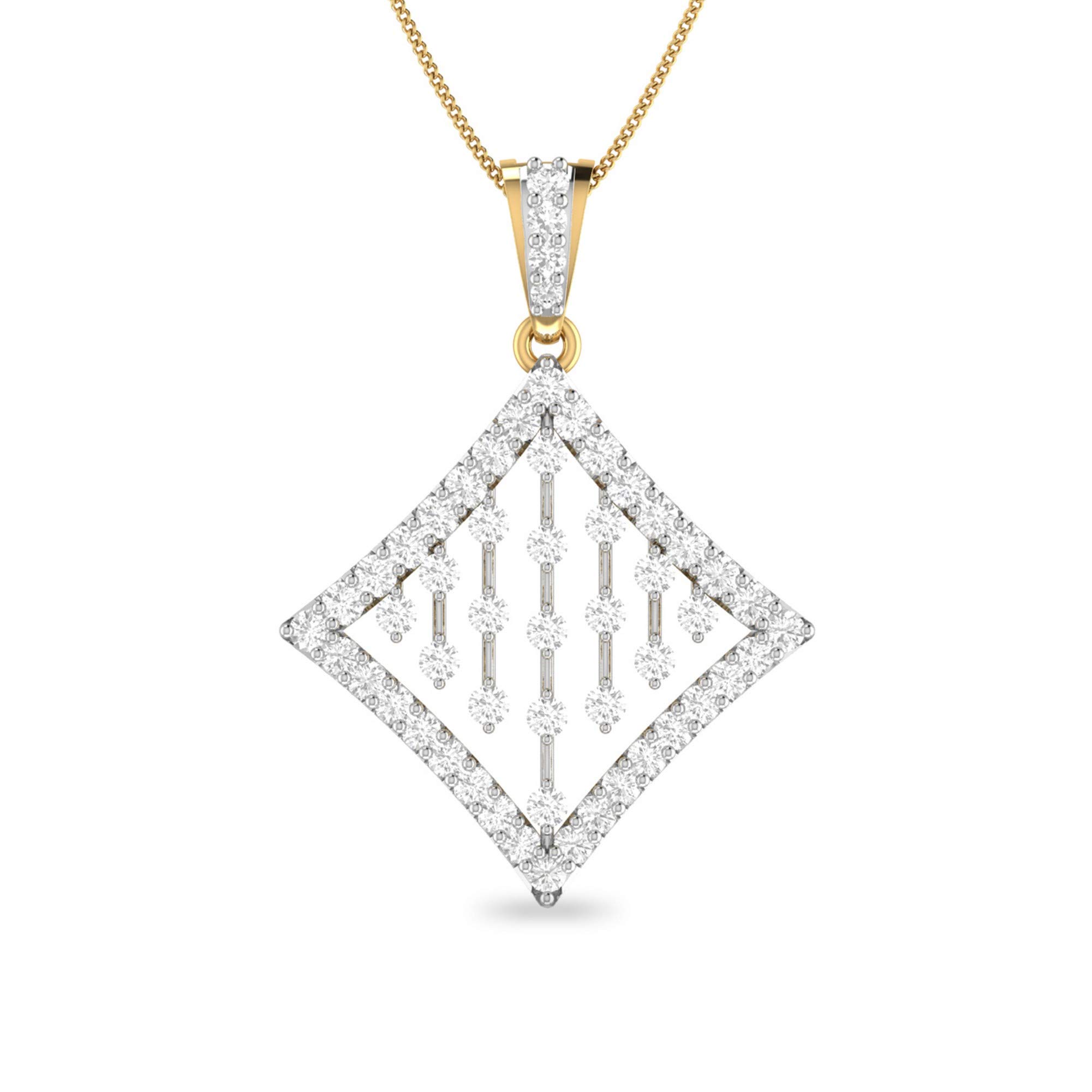 pc jeweller Yellow Gold and Solitaire Pendant for Women-picture-6