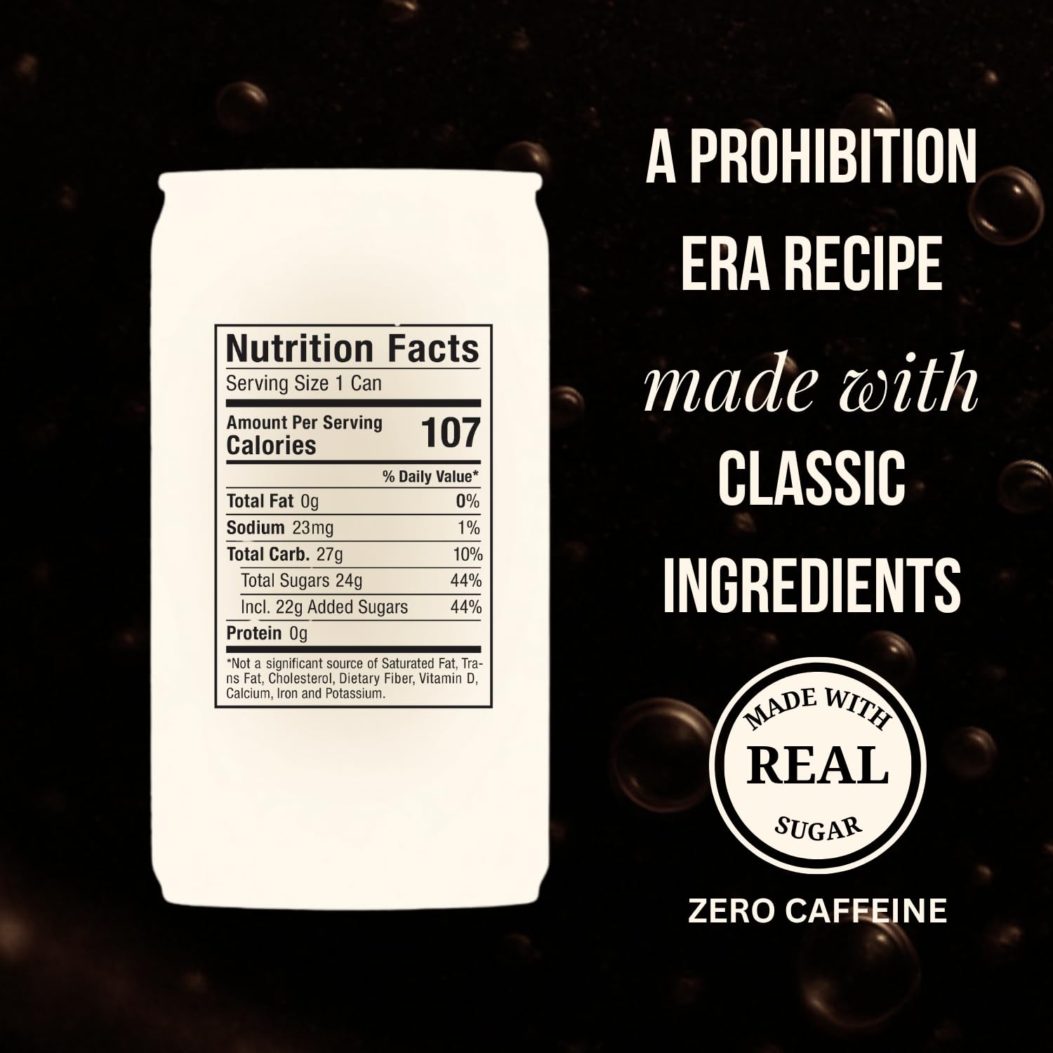 1919 Draft Root Beer 7.5oz Can, Real Sugar, Real Vanilla, Classic American Root Beer, 10-Pack