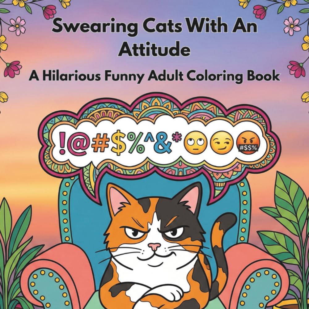 Swearing Cats With An Attitude Coloring Book: A Hilarious Funny Adult Coloring Book