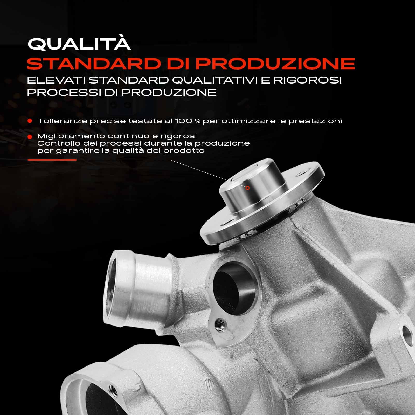 Frankberg Pompa dell'acqua Pompa del liquido di raffreddamento Compatibile con 190 W201 E 2.6 Classe S W126 300 SE SEL SL R107 300 SL 190 W201 2.6 Classe S W126 260 SE Replace# 1032002101,1032003801