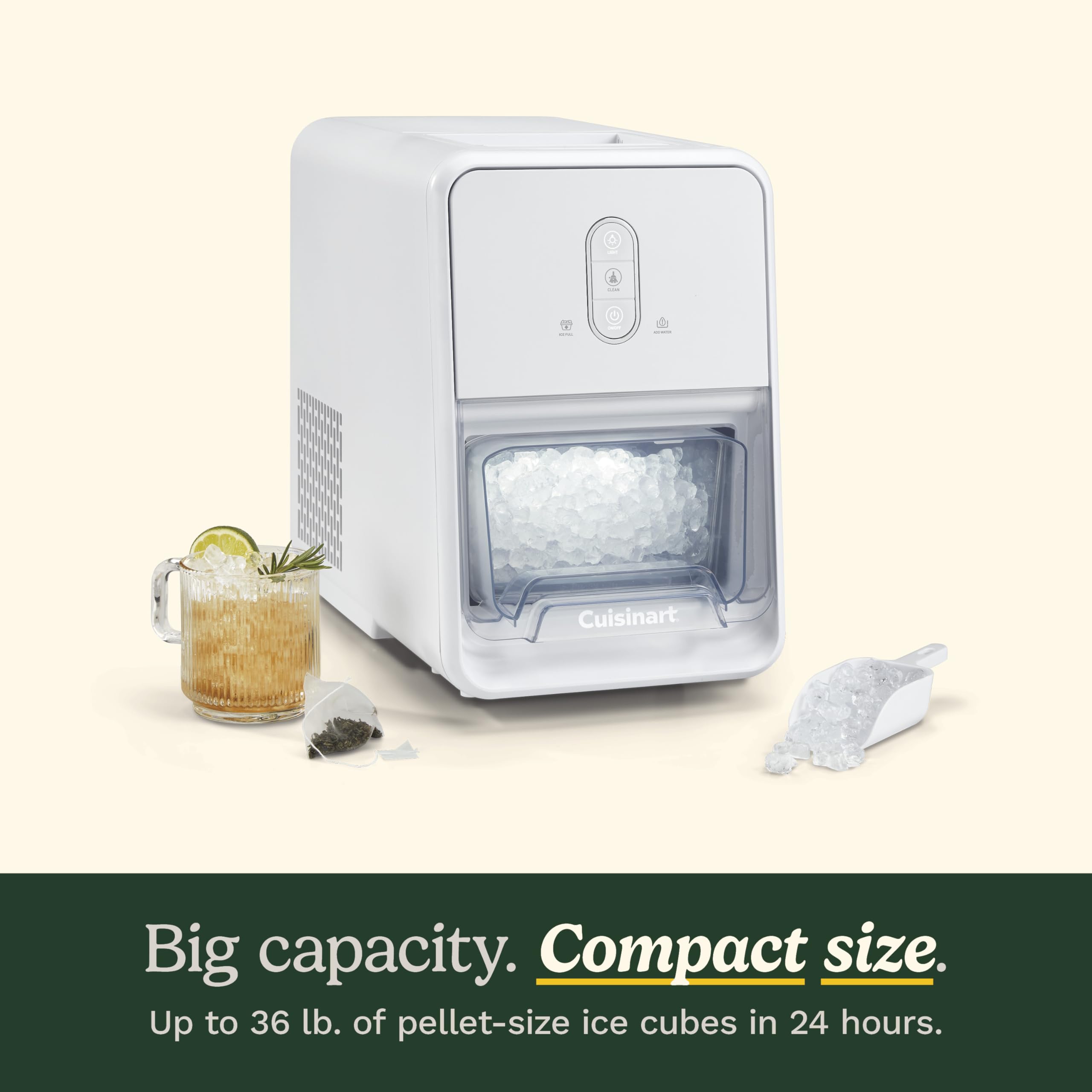 Cuisinart Counter-Top Nugget Ice Cube Maker, White, IMC-12 — view 6
