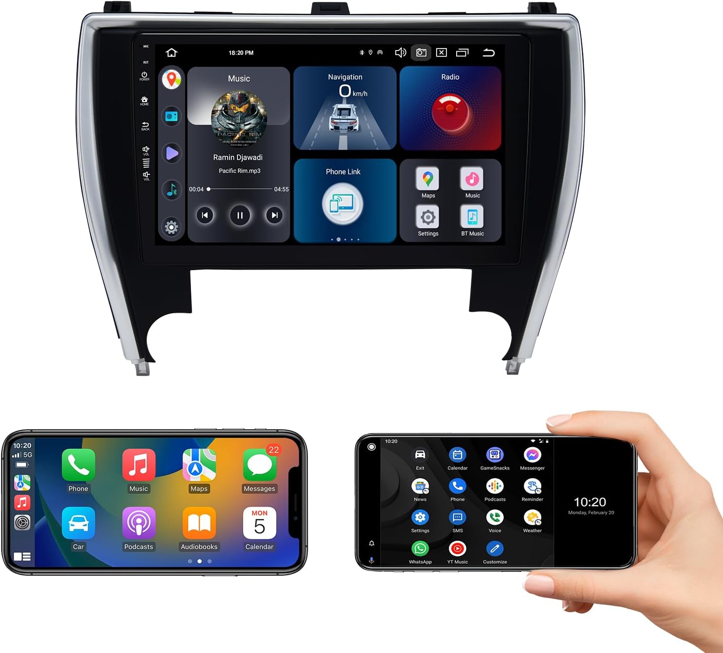 Amazon.com: Roadanvi 8G+128G X12 Android Car Radio for Toyota Camry ...