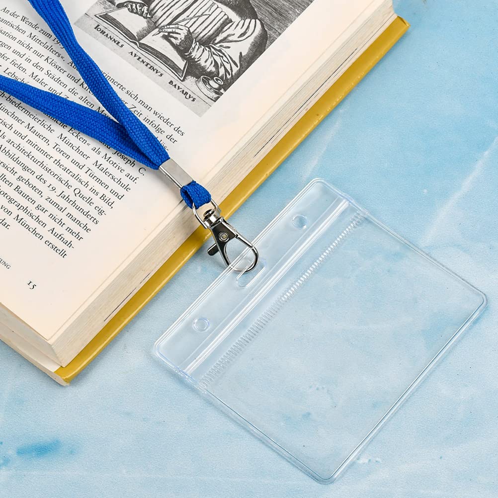 Cordino da Collo per Badge Blu 100 pezzi Laccio con Clip Lunghezza Personalizzata