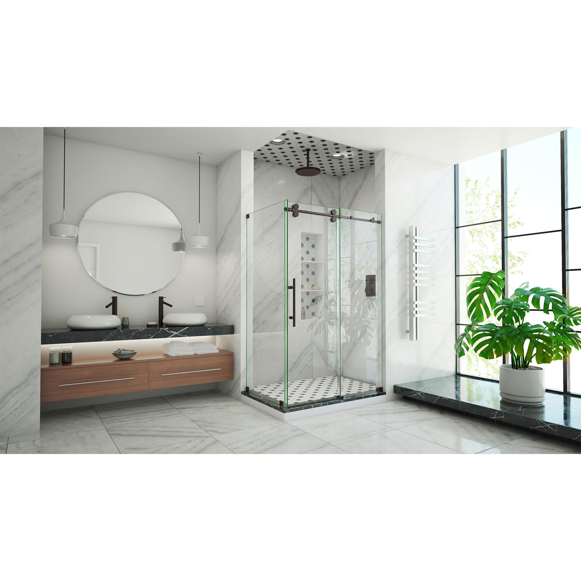 DreamLine Enigma-XO 32 1/2 in. D x 44 3/8-48 3/8 in. W x 76